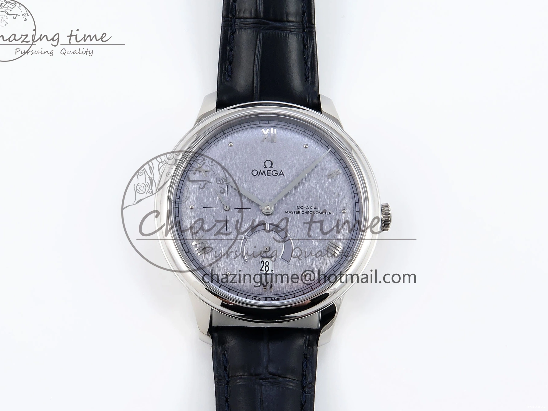 0106 Trendsetting De Ville Power Reserve SS MKF 1:1 Best Edition Blue Textured Dial on Black Leather Strap A 7742